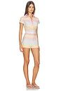 view 2 of 4 Towelling Playsuit in Sunset Wave
