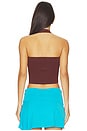 view 3 of 4 Knit Halter Tank Top in Espresso Bloom