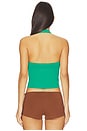 view 3 of 4 Knit Halter Tank Top in Green Envy