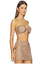 view 3 of 6 Strappy Ring Tie Crop Top in Espresso Spritz