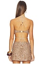 view 4 of 6 Strappy Ring Tie Crop Top in Espresso Spritz