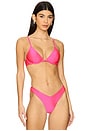 view 1 of 4 Underwire Triangle Bikini Top in Posh Pink