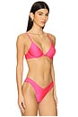 view 2 of 4 Underwire Triangle Bikini Top in Posh Pink
