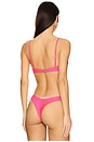 view 3 of 4 Underwire Triangle Bikini Top in Posh Pink