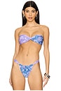 view 1 of 4 Twist Bandeau Bikini Top in Lilac Moon