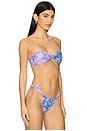 view 2 of 4 Twist Bandeau Bikini Top in Lilac Moon
