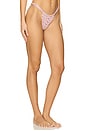 view 2 of 4 Ruched Thong Bikini Bottom in Astro Pop
