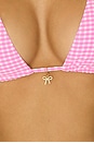 view 5 of 5 Classic Tie Halter Bikini Top in Pink Diva