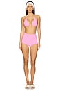 view 4 of 4 Cheeky Retro Swim Short in Pink Diva
