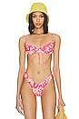 view 1 of 4 Ruched Underwire Bikini Top in Viva Dreama Pink Print