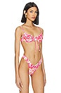 view 2 of 4 Ruched Underwire Bikini Top in Viva Dreama Pink Print