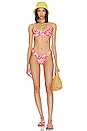 view 4 of 4 Ruched Underwire Bikini Top in Viva Dreama Pink Print