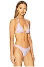 view 2 of 5 Crochet Halter Bikini Top in Moonflower