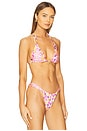 view 2 of 5 Panel Halter Bikini Top in Daisy Dreamer