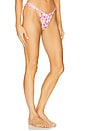 view 2 of 5 Ruched Thong Bikini Bottom in Daisy Dreamer