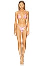 view 4 of 5 Ruched Thong Bikini Bottom in Daisy Dreamer