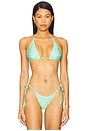 view 1 of 4 Trio Ring Triangle Bikini Top in Apple Blossom
