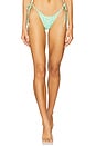 view 1 of 4 Trio Ring Cheeky Tie Bikini Bottom in Apple Blossom