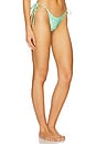 view 2 of 4 Trio Ring Cheeky Tie Bikini Bottom in Apple Blossom