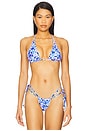 view 1 of 4 Bind Tie Halter Bikini Top in Ocean Colada