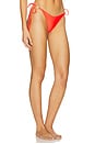 view 2 of 4 Ring Cheeky Tie Bikini Bottom in Amber Glow