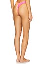 view 3 of 4 Lettuce Edge Thong Bikini Bottom in Tropical Haven