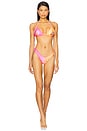 view 4 of 4 Lettuce Edge Thong Bikini Bottom in Tropical Haven