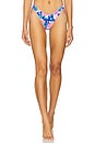 view 1 of 4 High Leg Thong Bikini Bottom in Electric Palms