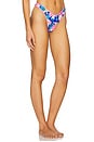 view 2 of 4 High Leg Thong Bikini Bottom in Electric Palms