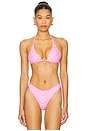 view 1 of 5 Classic Tie Halter Bikini Top in Starlight Saloon