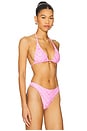 view 2 of 5 Classic Tie Halter Bikini Top in Starlight Saloon