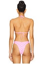 view 3 of 5 Classic Tie Halter Bikini Top in Starlight Saloon