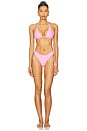 view 4 of 5 Classic Tie Halter Bikini Top in Starlight Saloon