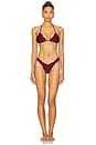 view 4 of 4 Lettuce Edge Bralette Bikini Top in Sangria Spritz