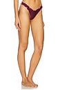 view 2 of 4 Lettuce Edge Thong Bikini Bottom in Sangria Spritz