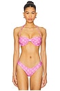 view 1 of 5 Retro Balconette Bra Bikini Top in Starlight Saloon