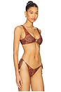 view 2 of 5 Ring Contour Crop Bikini Top in Wild Rose