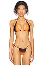 view 1 of 4 Trio Ring Triangle Bikini Top in Coyote Kisses