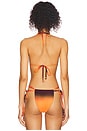 view 3 of 4 Trio Ring Triangle Bikini Top in Coyote Kisses
