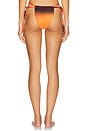 view 3 of 4 Tie Ruched Thong Bikini Bottom in Coyote Kisses