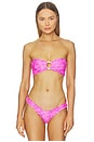 view 1 of 4 Strapless Bandeau Bikini Top in Bubble Berry