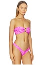 view 2 of 4 Strapless Bandeau Bikini Top in Bubble Berry