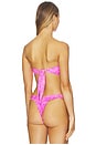 view 3 of 4 Strapless Bandeau Bikini Top in Bubble Berry