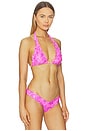 view 2 of 4 LETTUCE EDGE HALTER BIKINI TOP 레터스 엣지 홀터 비키니 탑 in Bubble Berry