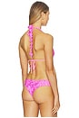 view 3 of 4 LETTUCE EDGE HALTER BIKINI TOP 레터스 엣지 홀터 비키니 탑 in Bubble Berry