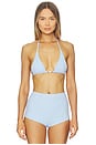 view 1 of 5 Classic Tie Halter Bikini Top in Skinny Dip