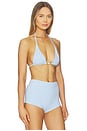 view 2 of 5 Classic Tie Halter Bikini Top in Skinny Dip