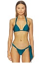 view 1 of 4 Soft Knot Halter Bikini Top in Laguna Haze