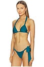 view 2 of 4 Soft Knot Halter Bikini Top in Laguna Haze