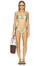 view 4 of 4 Classic Tie Halter Bikini Top in Sunlit Spritz